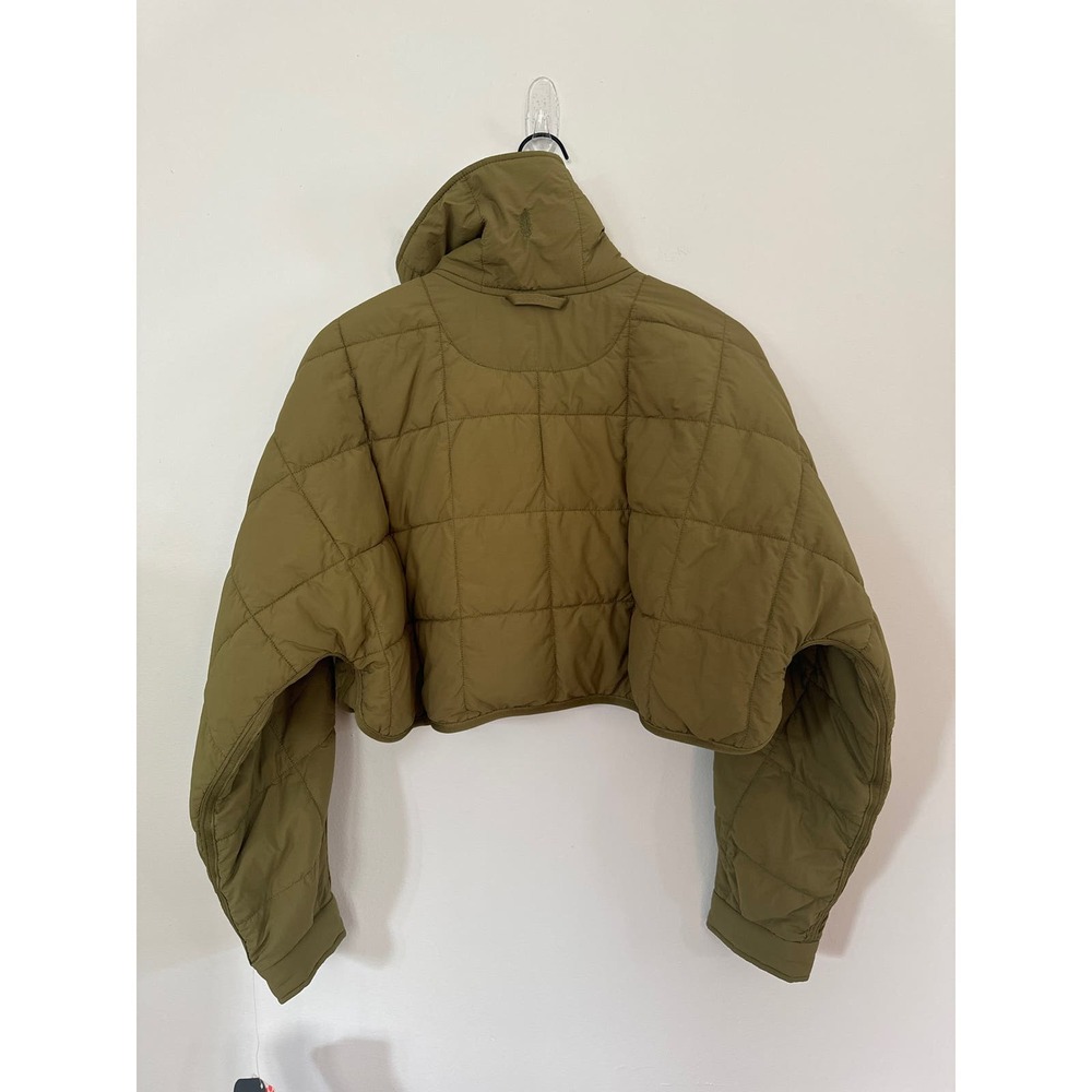 Free People Olive Green Quilted Puffer Jacket - Picture 6 of 6